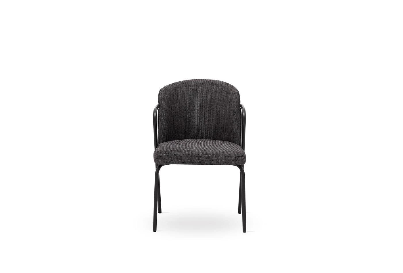 Berta dining chair with metal legs