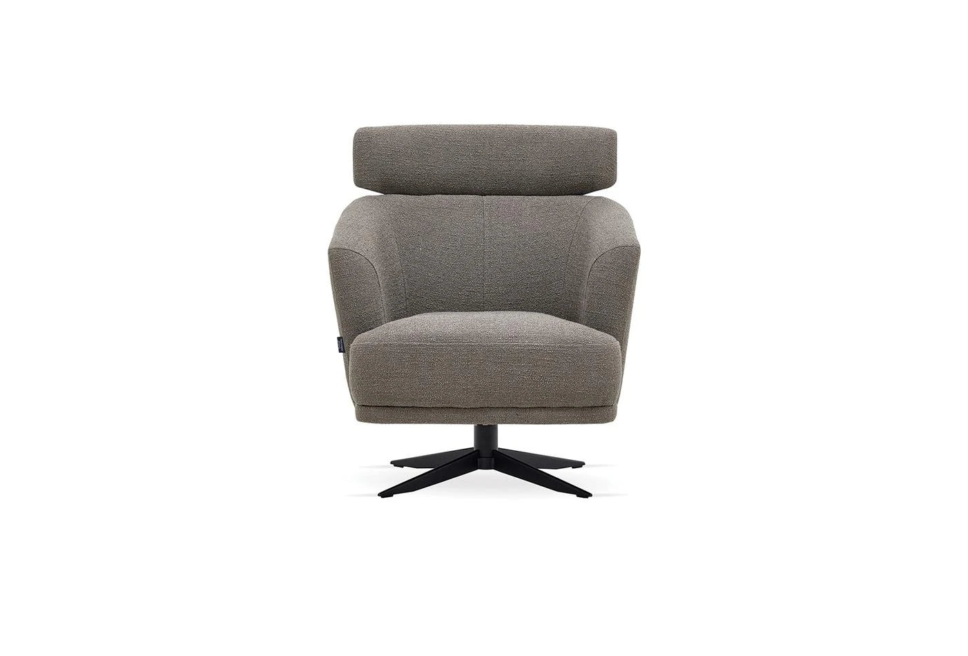 Swan swivel chair with headrest